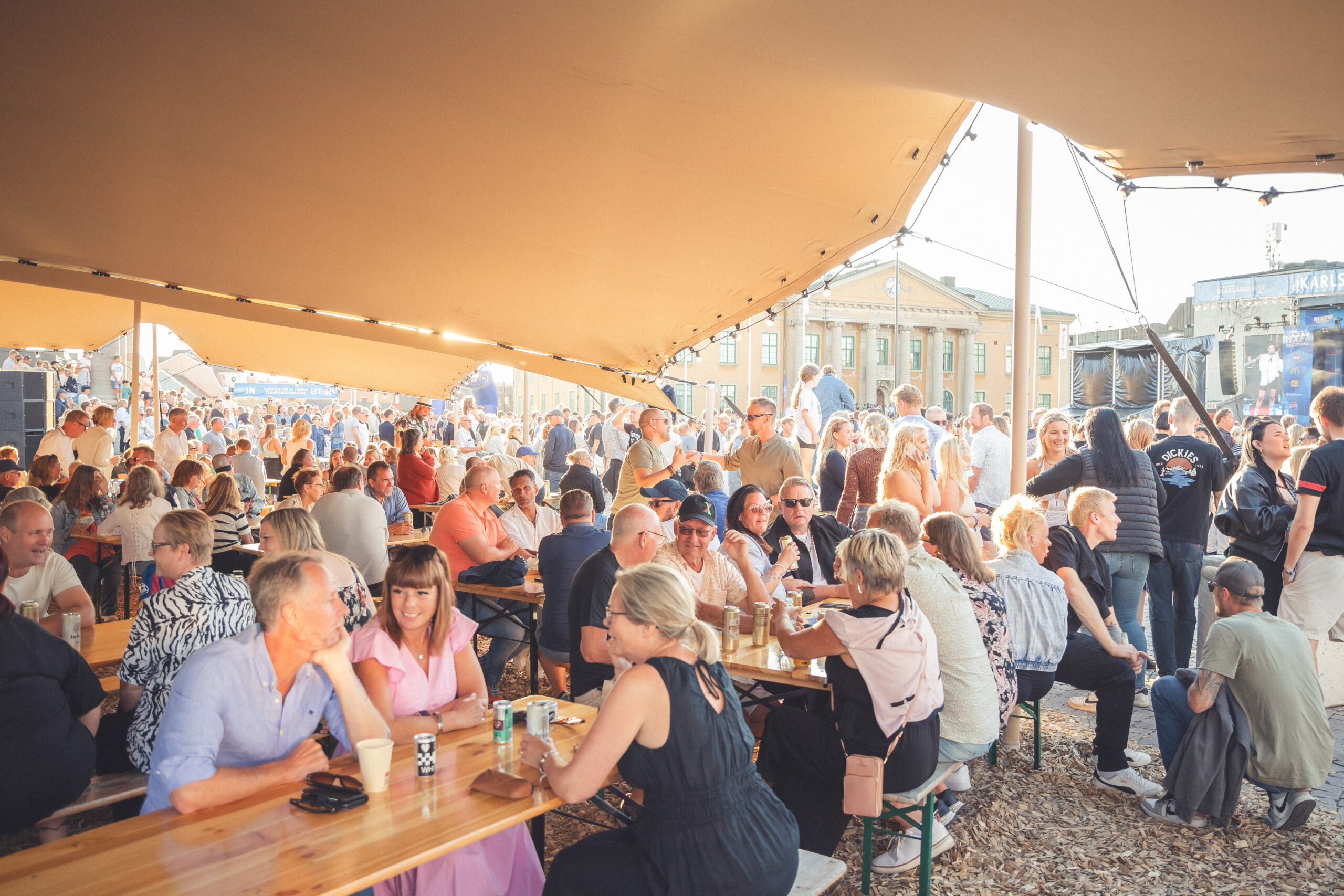 Servering på konsertområdet